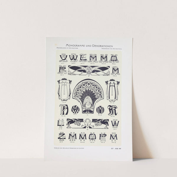 Monogrammes und Dekorationen Pl.096 (1908) by Wilhelm Diebener