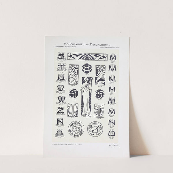 Monogrammes und Dekorationen Pl.097 (1908) by Wilhelm Diebener