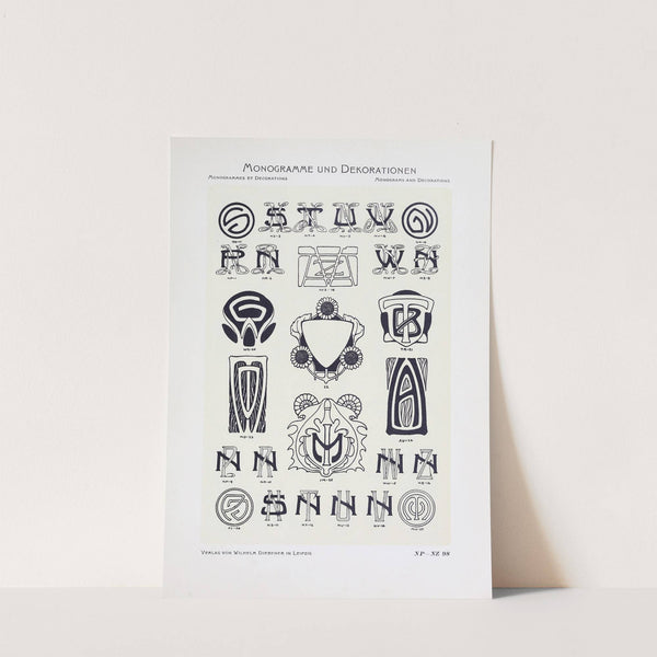 Monogrammes und Dekorationen Pl.098 (1908) by Wilhelm Diebener