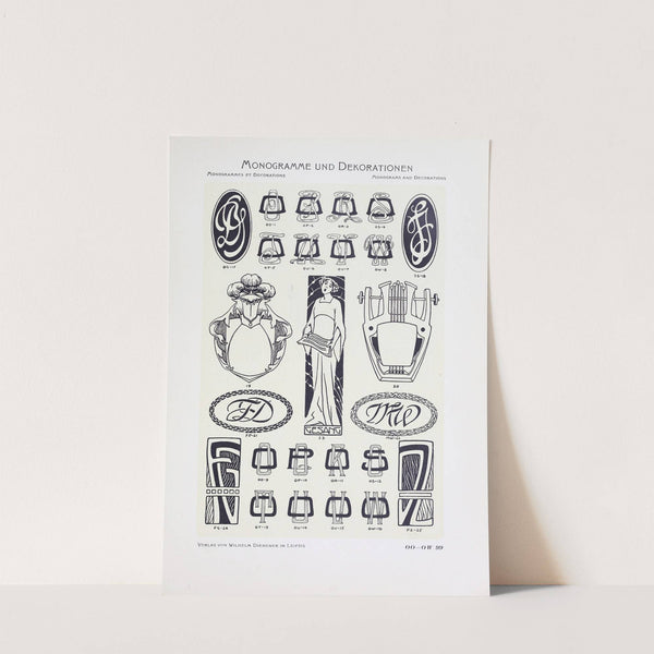 Monogrammes und Dekorationen Pl.099 (1908) by Wilhelm Diebener