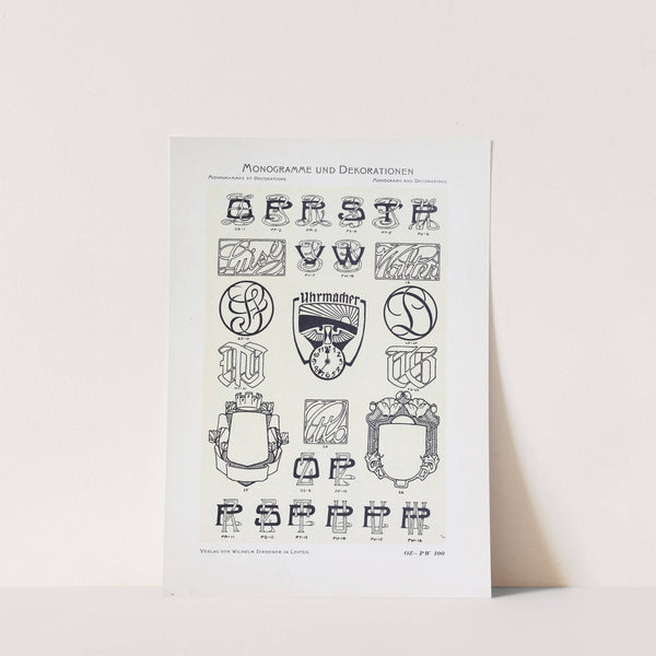 Monogrammes und Dekorationen Pl.100 (1908) by Wilhelm Diebener