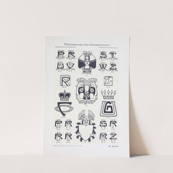 Monogrammes und Dekorationen Pl.101 (1908) by Wilhelm Diebener