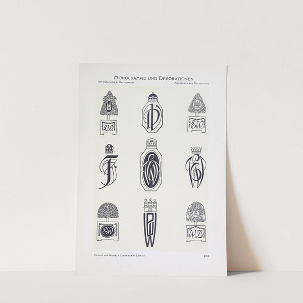 Monogrammes und Dekorationen Pl.105 (1908) by Wilhelm Diebener