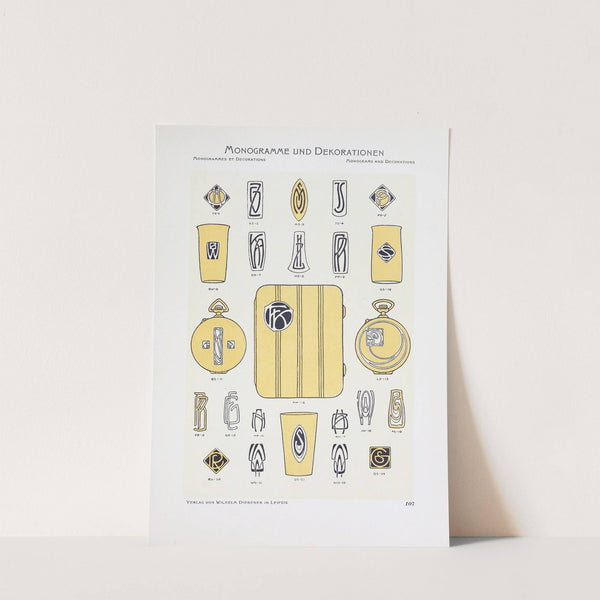 Monogrammes und Dekorationen Pl.107 (1908) by Wilhelm Diebener