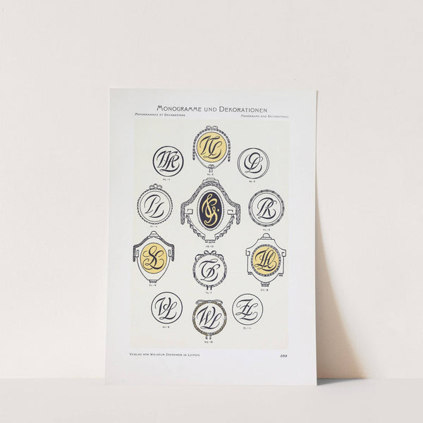 Monogrammes und Dekorationen Pl.109 by Wilhelm Diebener