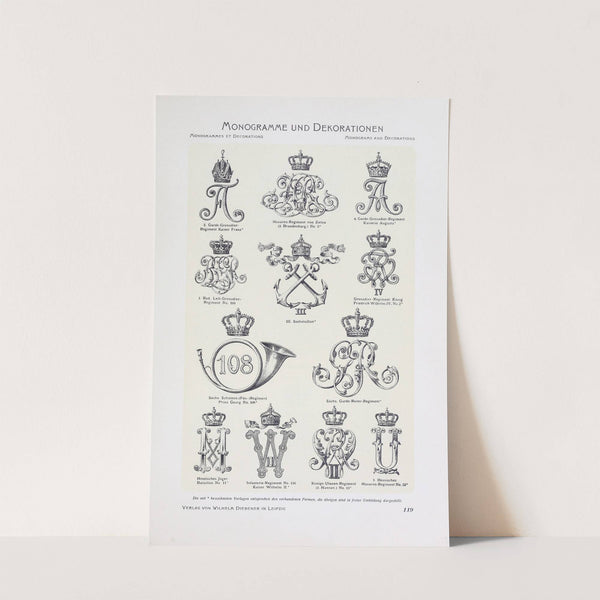 Monogrammes und Dekorationen Pl.119 by Wilhelm Diebener