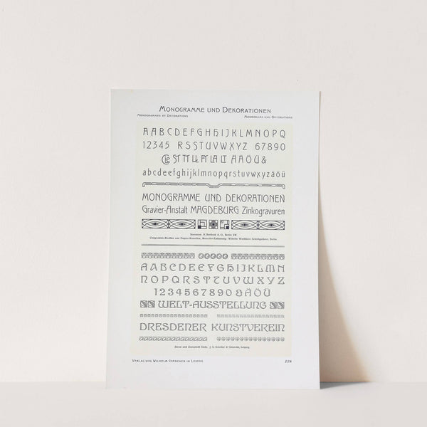Monogrammes und Dekorationen Pl.128 by Wilhelm Diebener