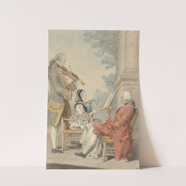 Monsieur And Madame Blizet With Monsieur Le Roy The Actor (c. 1765) by Louis Carrogis Carmontelle