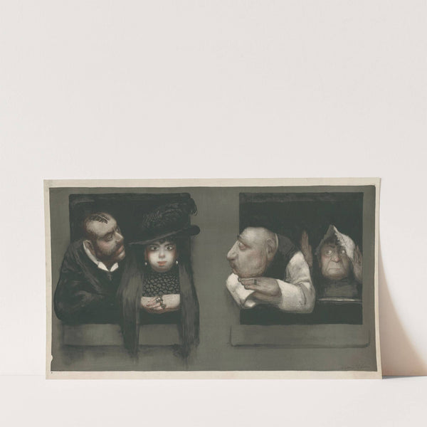 Monsieur et Madame Lhomme. Les Fenêtres (1906) by Jean Veber