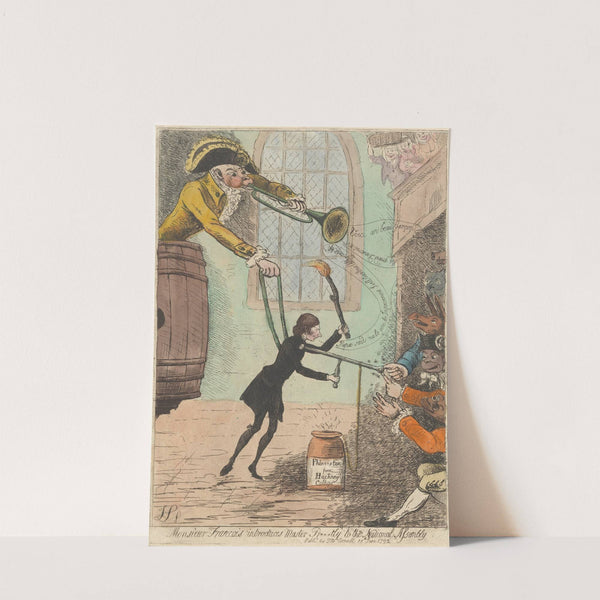 Monsieur Francois introduces Master Pr———-tly to the National Assembly (1792) by James Sayer