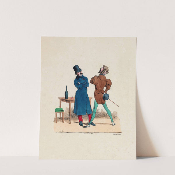 Monsieur je vous laisse le choix des armes (1830) by Charles-Joseph Traviès de Villers