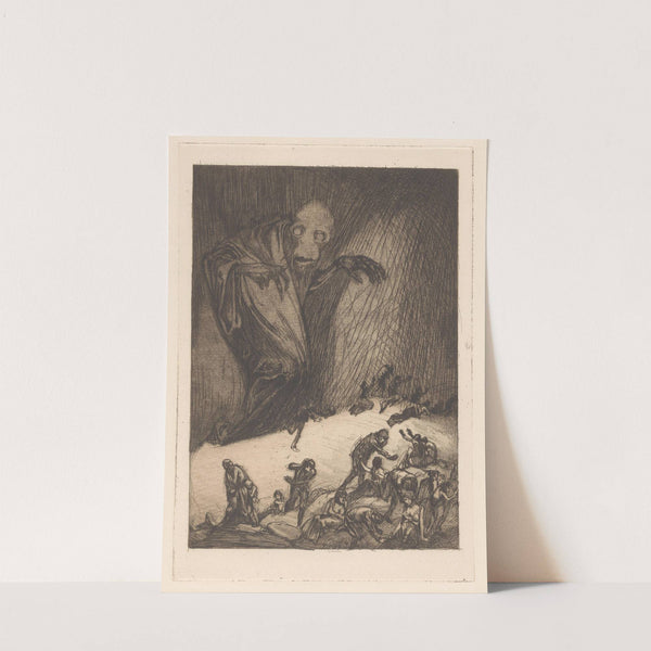 Monster met vluchtende mensen by Johannes Josephus Aarts