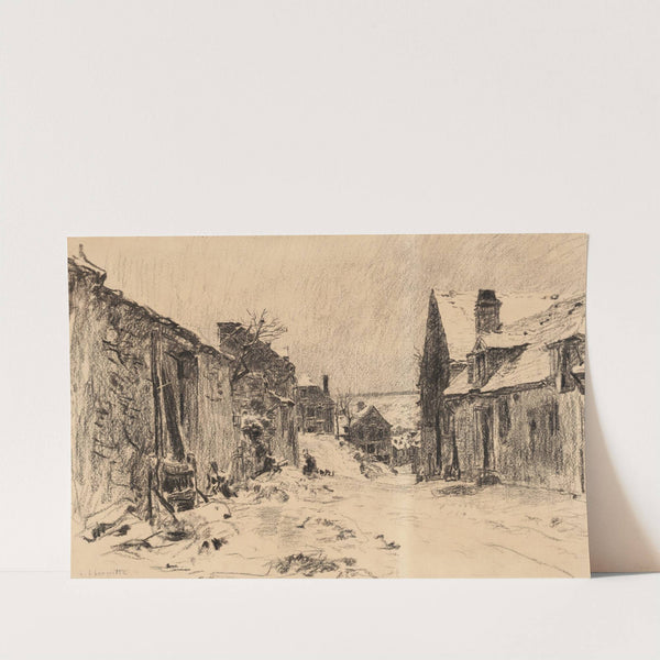 Mont-Saint-Père sous la neige ou Effet de neige by Léon Augustin Lhermitte