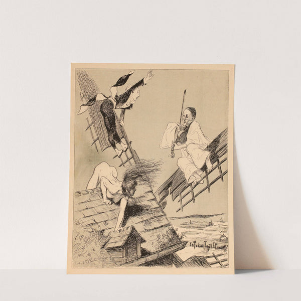 Monte là-haut by Adolphe Léon Willette