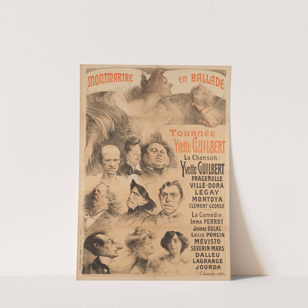 Montmartre En Ballade Tournee Yvette Guilbert (1901) by Charles-Lucien Léandre
