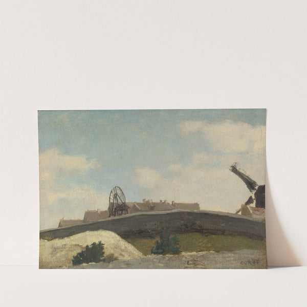 Montmartre, mur et moulin by Jean-Baptiste-Camille Corot