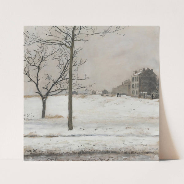 Montmartre Under Snow by Jean François Raffaëlli