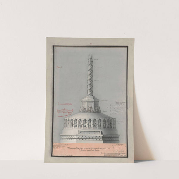 Monument à la gloire de nombre d’hommes illustres de la cité, dédié sur la place de la Victoire (1777-1825) by Jean Jacques Lequeu