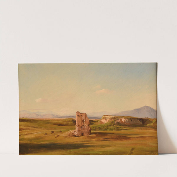 Monument funéraire sur la route entre Rome et le pont Nomentano by Jacques-Raymond Brascassat