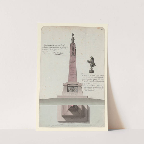 Monument qui doit être érigé à Anières, dans la maison de campagne du citoyen Prony, ingénieur (1795) by Jean Jacques Lequeu