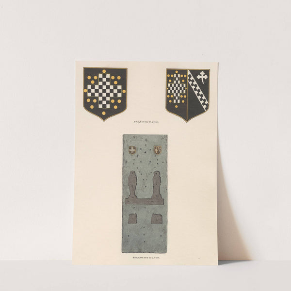 Monument with Missing Brass Plates of James and Eleanor Walsingham, Chislehurst by Daniel Lysons