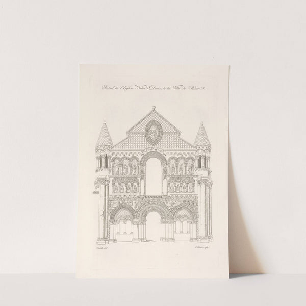 Monuments Portrait de l'église Notre-Dame de la ville de Poitiers by Nicolas Xavier Willemin