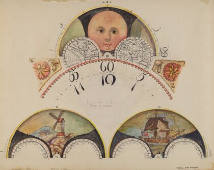 Moon Disc Paintings for Grandfather’s Clock