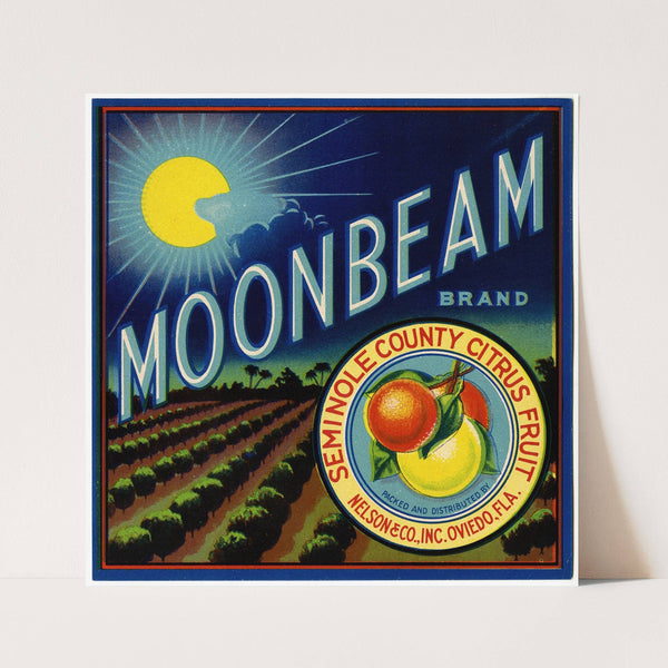 Moonbeam Brand Citrus Label (1940s)