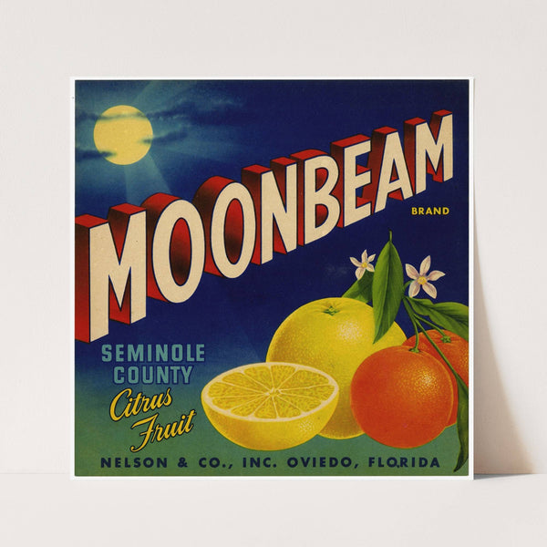Moonbeam Brand Citrus Label (1940s)