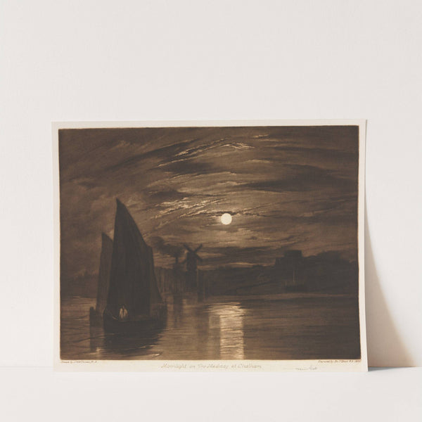Moonlight on the Medway at Chatham (1920) by Sir Frank Short
