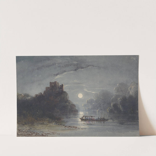 Moonlight River Scene by Newton Limbird Smith Fielding