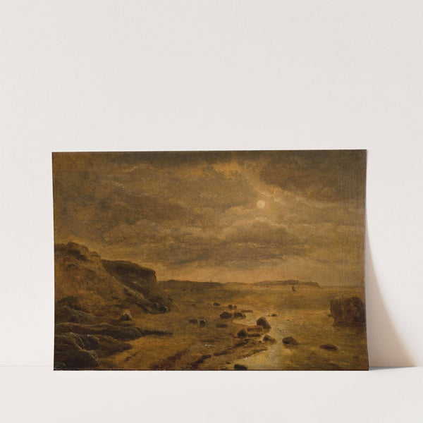 Moonlight. The west coast of Jutland at Bovbjerg by Dankvart Dreyer