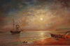 Moonlit Night Over A Coastal Landscape