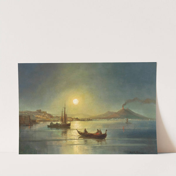 Moonlit Night with the Bay of Naples by Josef Carl Berthold Püttner
