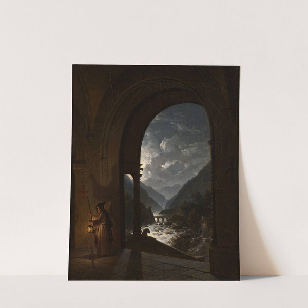 Moonlit Rapids by Carl Gustaf Plagemann