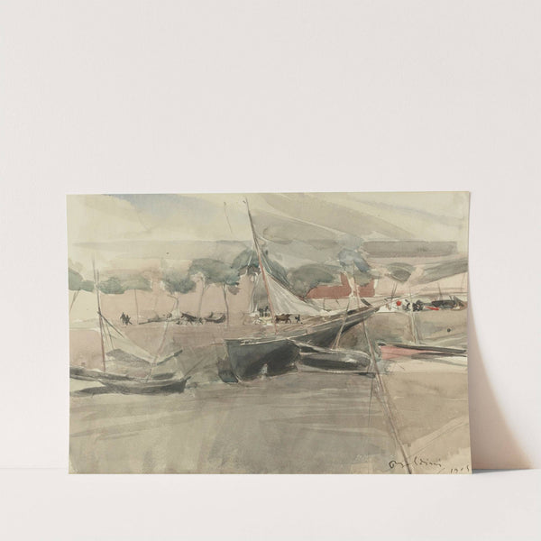 Moored Boats by Giovanni Boldini