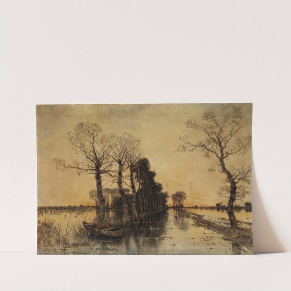 Moorlandschaft mit überschwemmter Allee by Karl Heffner