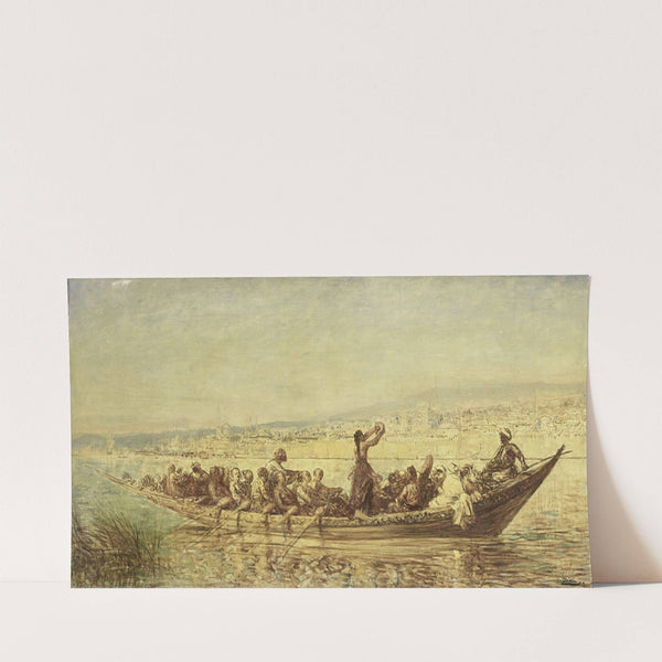 Moorse roeiers bij Constantinopel (1840 - 1900) by Félix Ziem