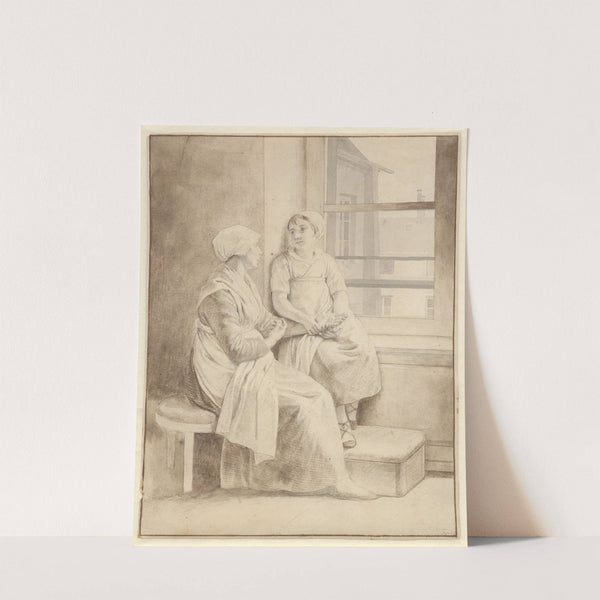 Mor og datter – Eckersbergs værtinde i Paris by Christoffer Wilhelm Eckersberg