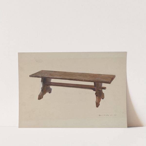 Moravian Church Bench by Amos C. Brinton