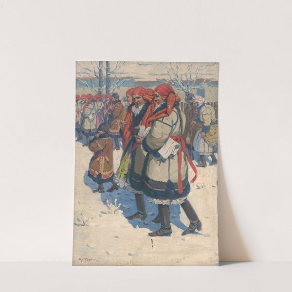 Moravian Slovaks in Winter by Antos Frolka