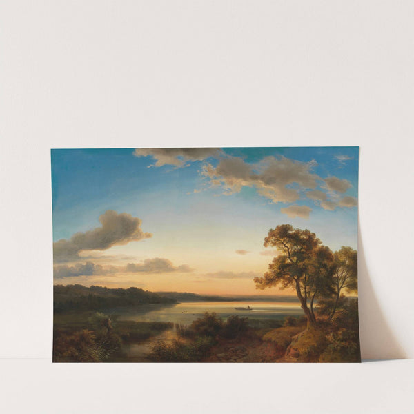 Morgendliche Seelandschaft mit heimkehrendem Fischer by Kilian Metzinger