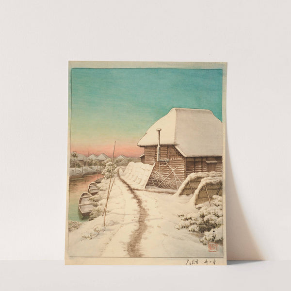 Morigasaki setsugo no yu (Evening after snow at Morigasaki) by Kawase Hasui