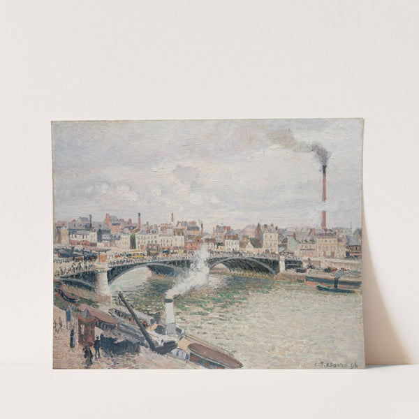 Morning, An Overcast Day, Rouen (1896) by Camille Pissarro