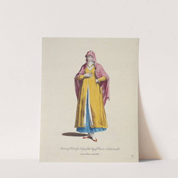 Morning habit of a lady of the City of Pera in Natolia in 1568. Dame de Pera en deshabille. (1757-1772) by Charles Grignion