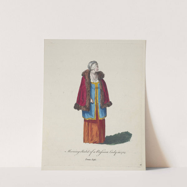 Morning habit of a Russian lady in 1764. Femme Russe. (1757-1772) by Charles Grignion