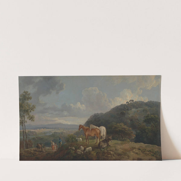 Morning: Landscape with Mares and Sheep (ca. 1775) by George Barret