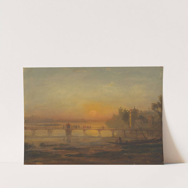 Morning on the Banks of Lake Zurich, with Pilgrims Embarking on their way to Einsiedeln Abbey by Francis Danby