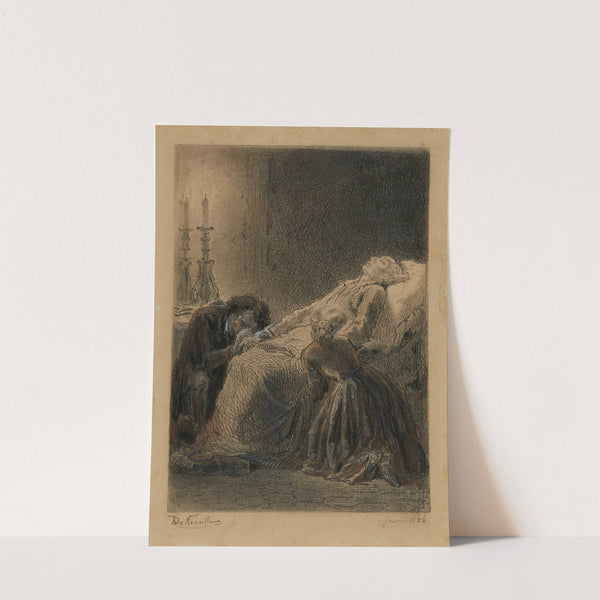 Mort de Jean Valjean Nuit derrière laquelel il y a le jour (1866) by Alphonse Marie De Neuville