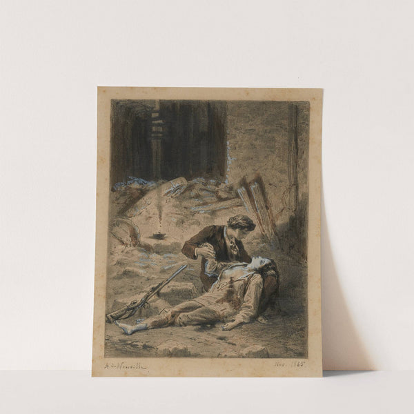 Mort d’Eponine L’Agonie de la mort après l’agonie de la vie (1865) by Alphonse Marie De Neuville